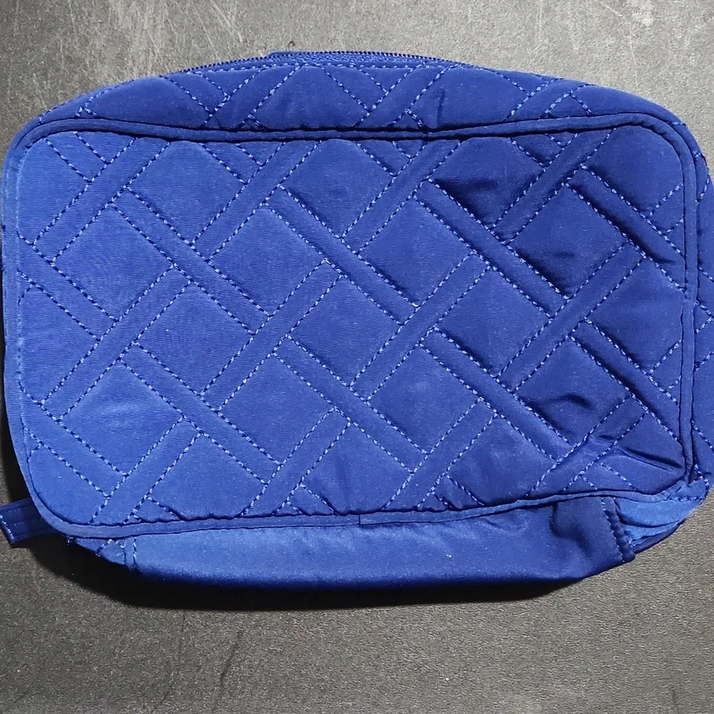 Vera Bradley Cobalt Blush and Brush Cosmetic Case
